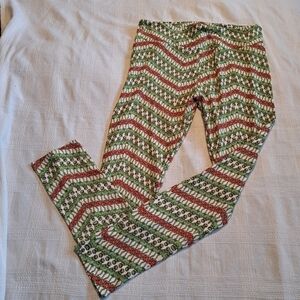 Lularoe women's Tall & Curvy Kermit the Frog leggings EUC